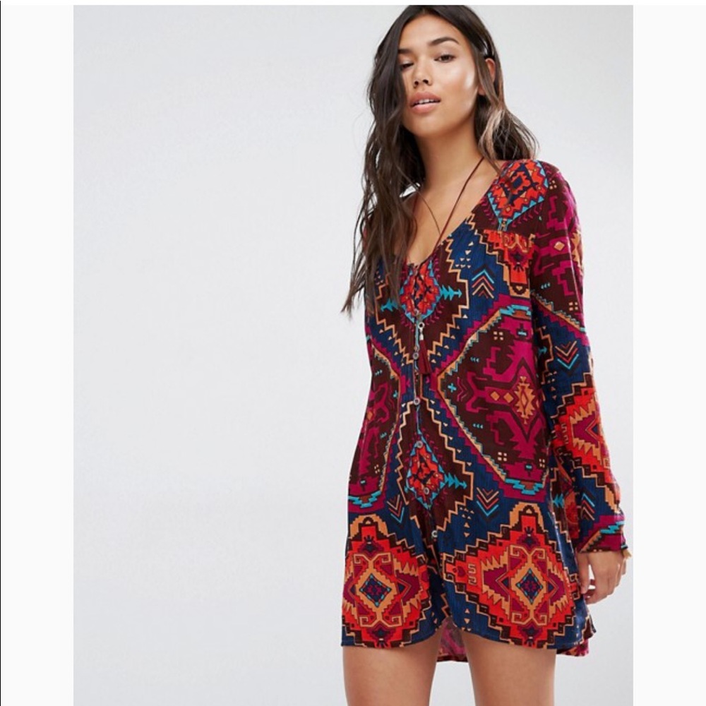 Billabong Multiprint Dress Small